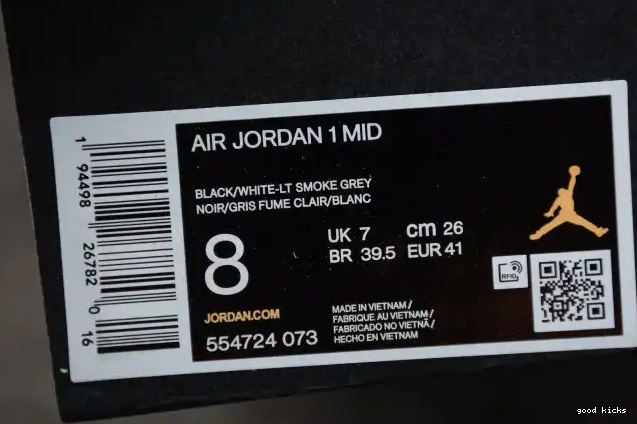 80% Off Sale AIR Jordan 554724-073 1 White Mid Shadow 0325